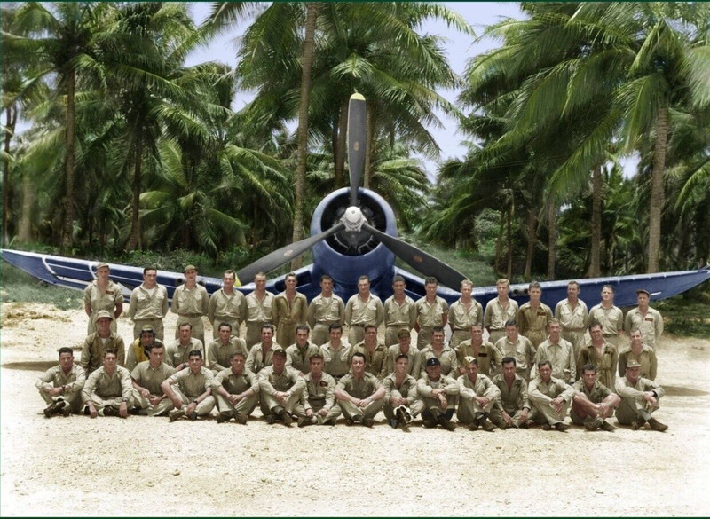WW II – Usa Photo — -Gregory Boyington’s ( Pappy ) Black Sheep Squadron..