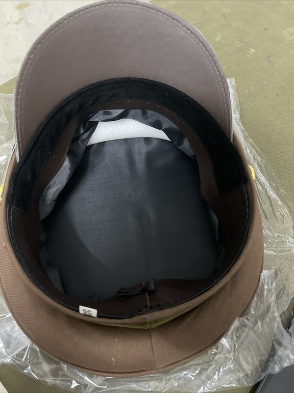 US Army Air Corps Officer Crusher Hat Military Cap With Golden Eagle B gallery