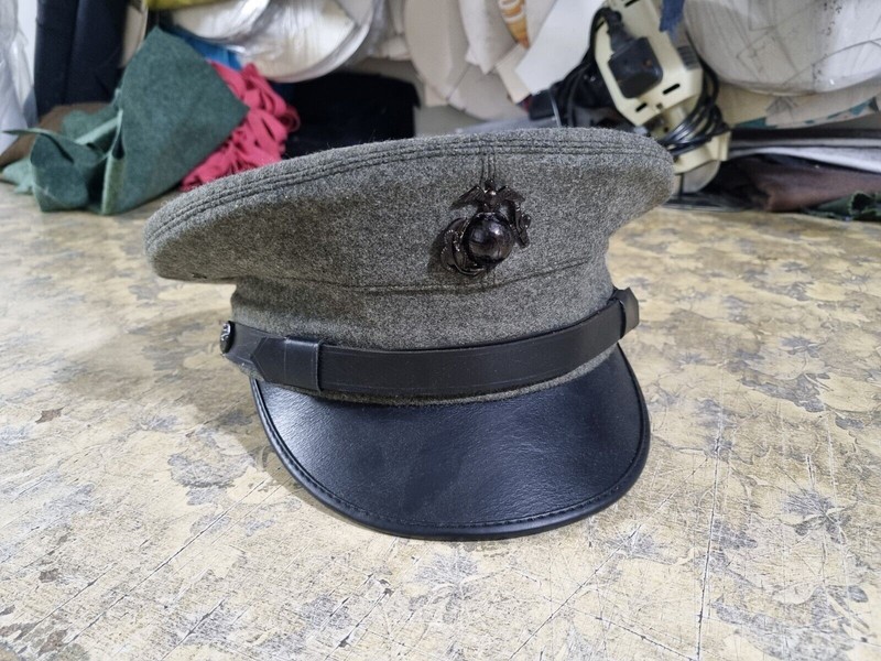 USA Militaria Cap - Military US USMC Marines Army Officers Dress Cap Hat gallery