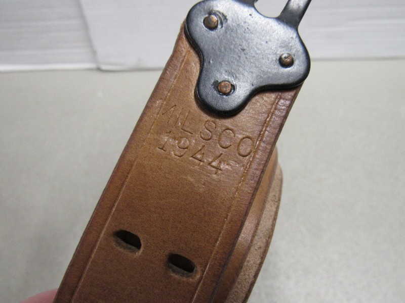 WW2 US M1907 Leather Sling Marked MILSCO 1944 Reproduction M1 Garand M1903A3 gallery