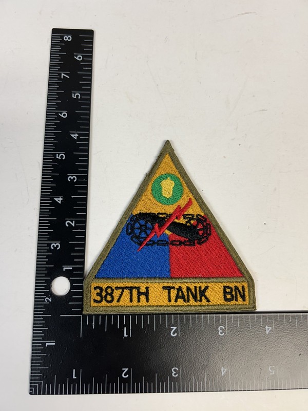 MH582 Repro WW2 US Army Patch 387th Tank Battalion IR29D