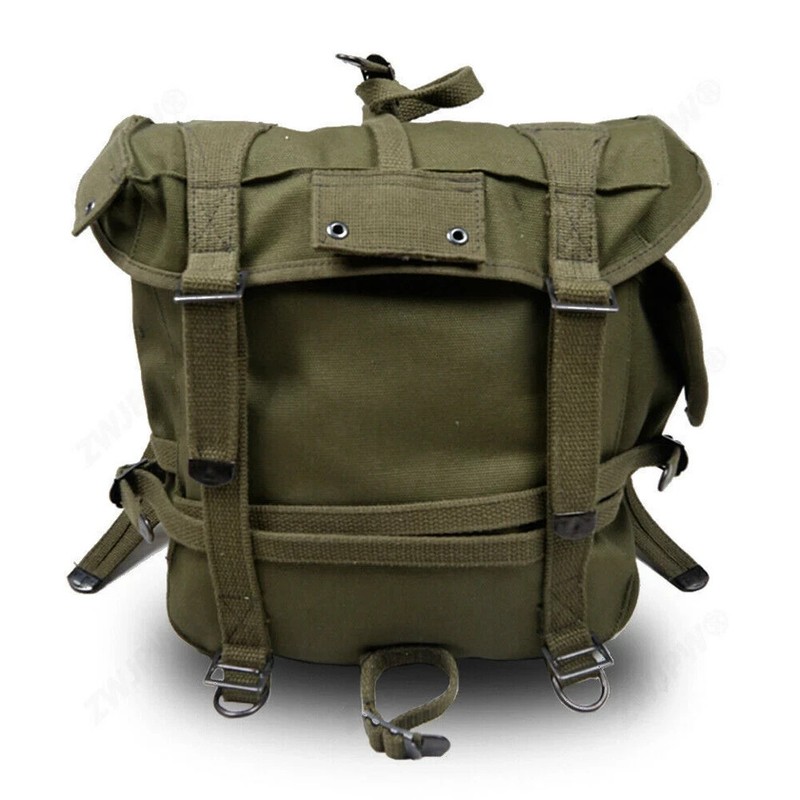 WWII Korean War US Army M1945 Pack Army Backpack Field Haversack Suspenders