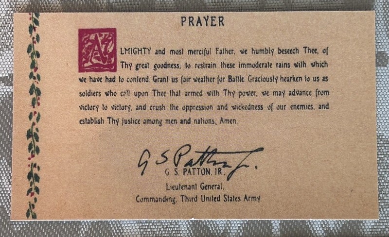 10 Gen. George Patton Mini 1944 Reproduction Christmas Prayer Cards gallery