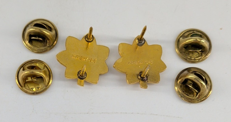 US Army Major Officer Rank Insignia Oak Leaf Pins Badge Set American Military gallery