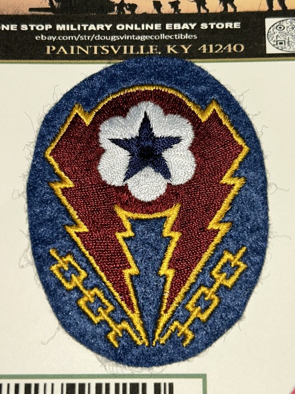U.S. ARMY / E.T.O. ADVON BASE - UNIT PATCH - WW2 REPRODUCTION ISSUE [CUT EDGE] gallery