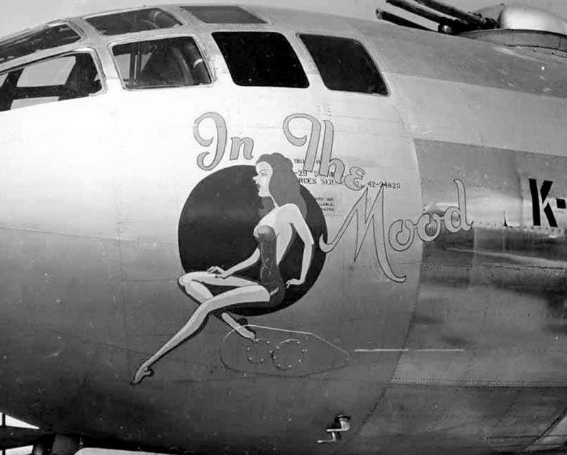 Boeing B-29 Superfortress Bomber “In The Mood” Nose Art WWII WW2 8×10 Photo 658c
