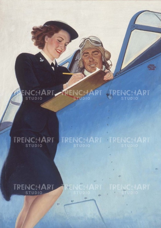 WWII Propaganda Poster print girl army uniform vintage machine gun sailor plane gallery