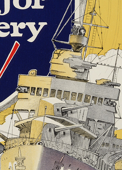 1940s The Navy need Men! WWII Historic Navy War Poster - 18x24 gallery