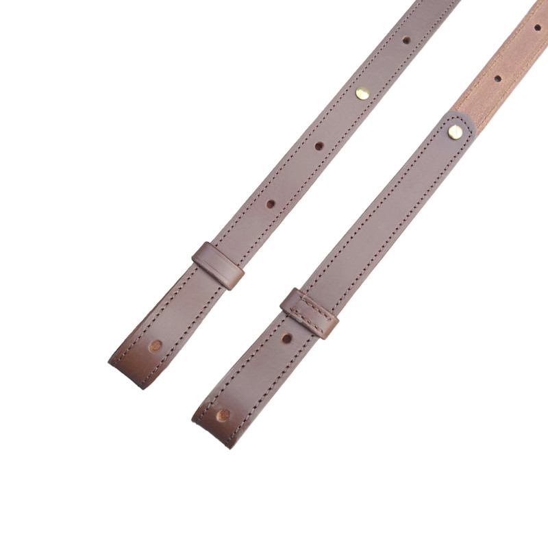 Leather Rifle Sling Genuine Vintage Brown Crazy Horse Gun Strap Stitched 1" inch gallery