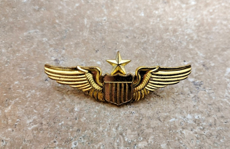Golden Air Force USAF Senior Pilot Badge Pin 3.0'' fast shipping