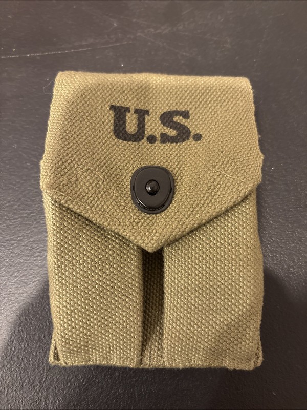 WW2 Style Model 1911 45 AUTO Double Magazine Pouch Marked BOYT 43