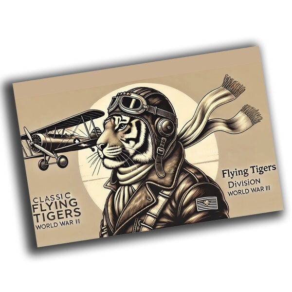 nice vintage pilot flying tiger retro WW2 Photo Glossy 4*6 in Y43