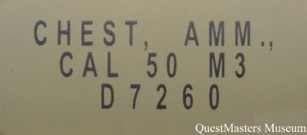 U.S. WWII .50 Cal. Ammo Box Stencil, – Stencil 164