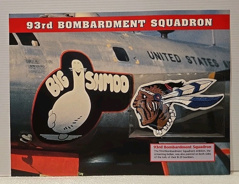 WWII Emblems Of Air War Patch 93rd Bombardment Squadron "Big Shmoo" Willabee & W