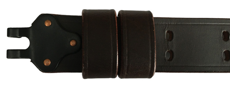 WW2 M1 Garand 1907 Oil Pull-Up Drum Dyed Leather Sling-Dark Brown gallery