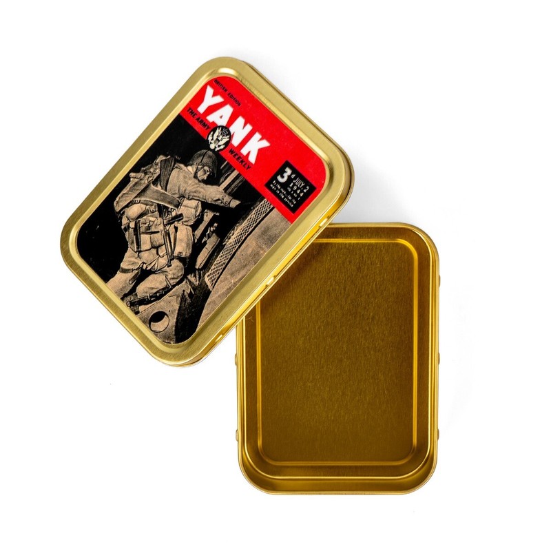 WW2 Yank Magazine Themed Novelty Tin-July 2nd 1944 Metal Empty Box-US Propaganda gallery