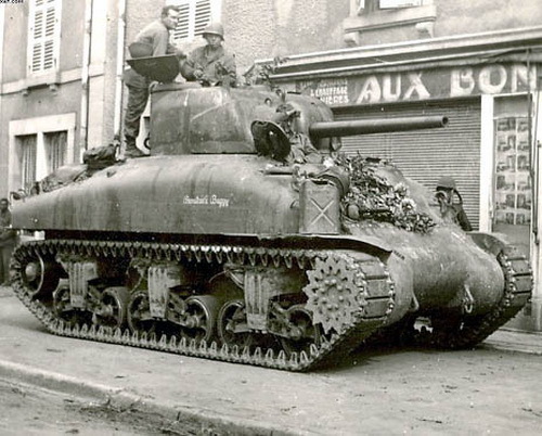 WW2 Photo M4 Sherman Tank US Army France 1944 WWII World War Two