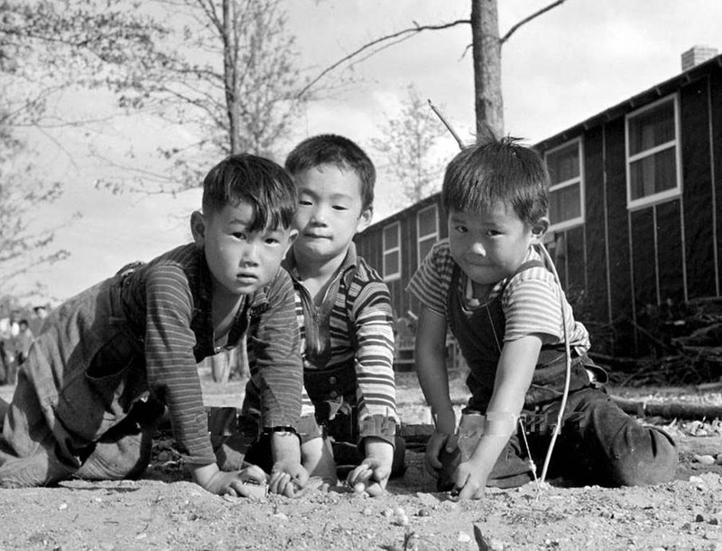 WW2 Photo WWII Japanese-American Internment Camp 1942 World War Two / 8105