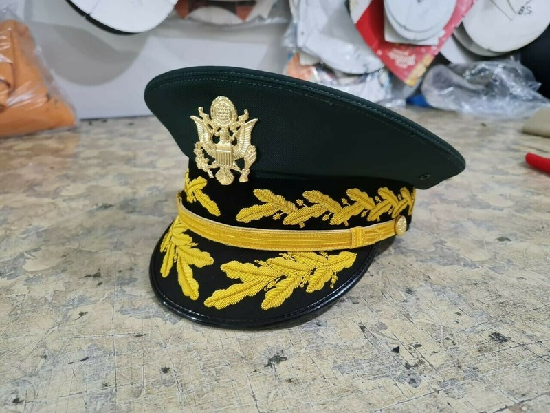 WWII WW2 Replica Boxed U.S. Army Model 1902 General's Full Dress Visor Cap Hats gallery