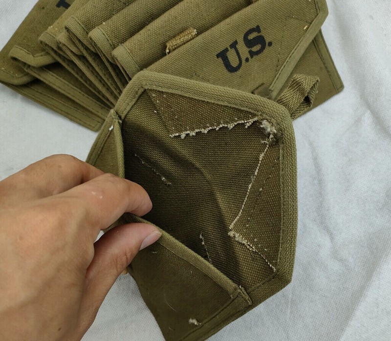 10PCS WWII US ARMY USMC FIRST AID 1943 CANVAS AMMO POUCH 1ST AID GEAR gallery