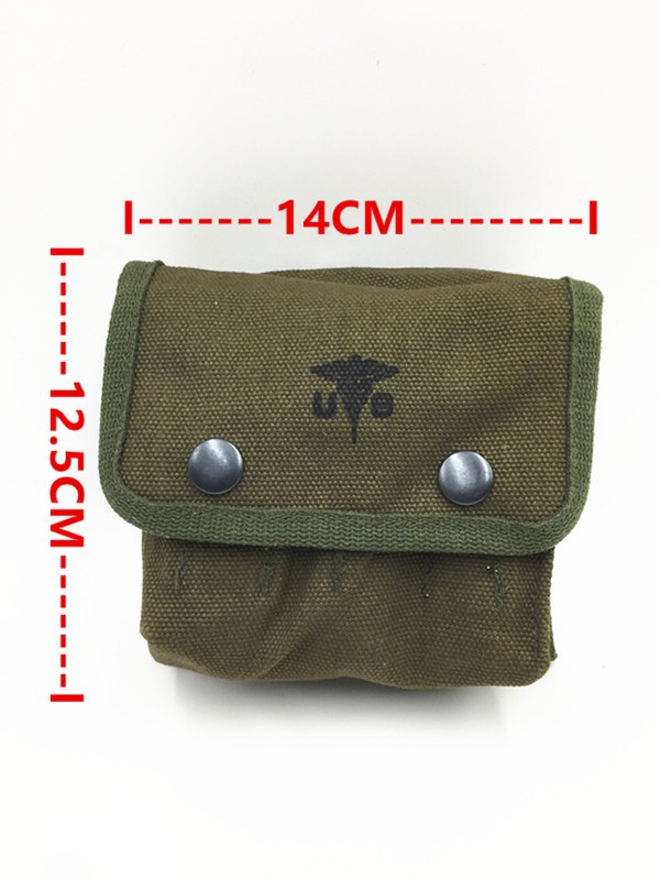 US ARMY M2 JUNGLE FIRST AID KIT POUCH M1945 OUTDOOR FIELD FIRST-AID KIT WithHooK