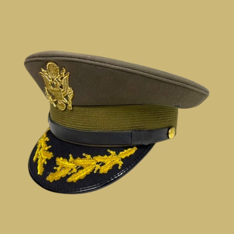 WW2 US American USAAF Army Military General Officers Crusher Visor Hat Cap... gallery