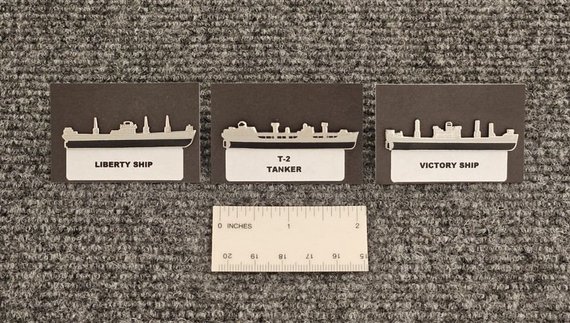 LIBERTY SHIP, VICTORY SHIP & T-2 Tanker Enamel Lapel Pins – Merchant Marine