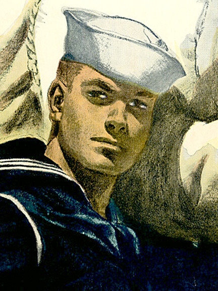 Fight! Join the Navy! - 1940s Vintage Style World War II Navy Poster - 16x24 gallery