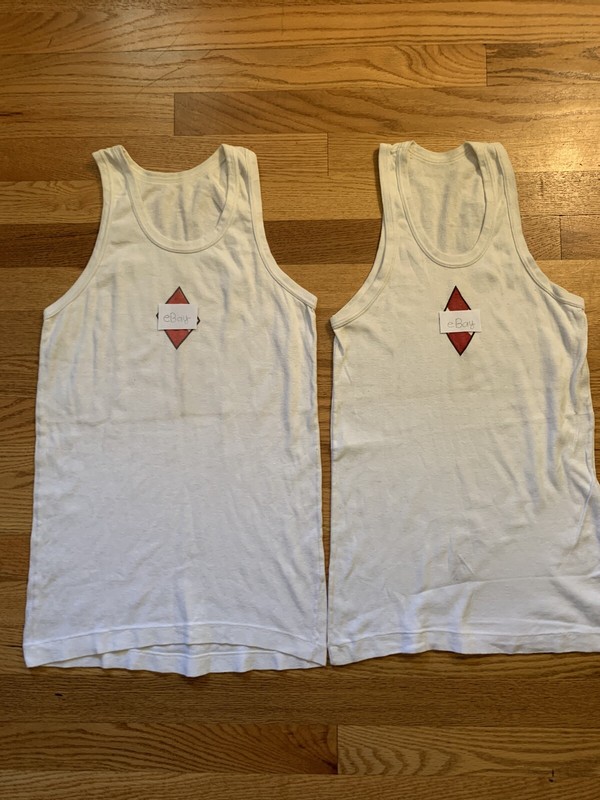 Lot 2 WWII German Sports Girl Movie Production Worn Prop Top Tank Vest. gallery