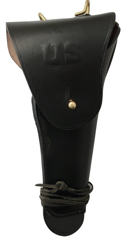 U.S. WWII M1911 .45cal Black Leather Hip Colt Holster Embossed US-Black