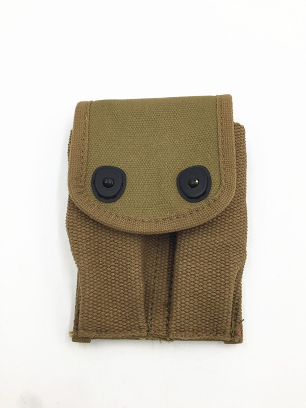 WWII WW2 US ARMY 1911 HOLSTER WITH AMMO POUCH WEBBING BELT FULL SET gallery