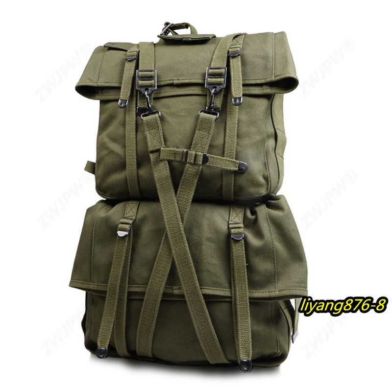 US ARMY USMC M1944 Combination Backpack Set W/ Strap Canvas Green Replica Bags gallery