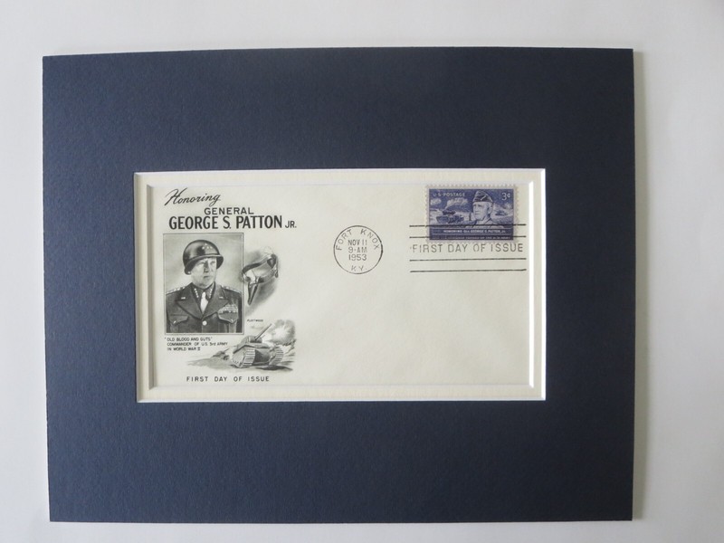 World War II – General Patton & First day Cover of his own stamp