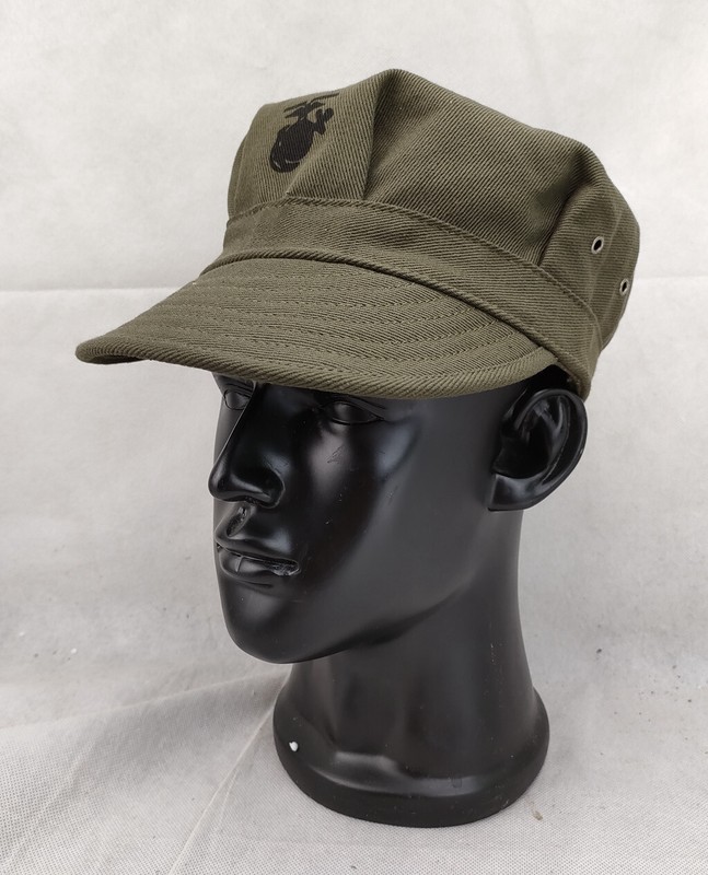 WW2 US HBT UTILITY CAP VINTAGE USMC PACIFIC MARINE CORPS FIELD HAT OD SIZE L gallery