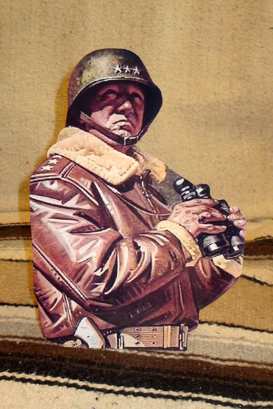 General George Patton World War 2 Figure Tabletop Display Standee 10 3/4″ Tall