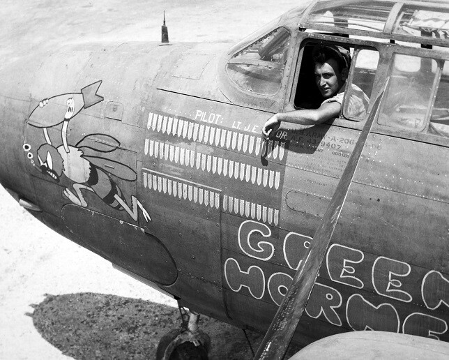 Douglas A-20 Havoc “Green Hornet” nose art 8×10 WWII WW 2 Photo 605a