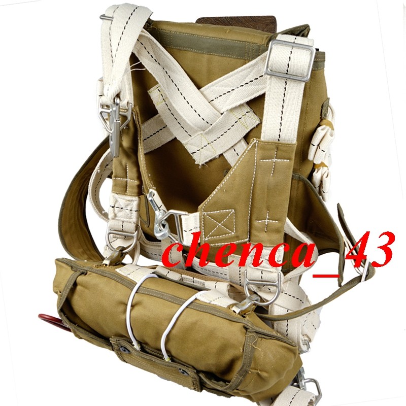 US!!! WWII T-5 Airborne Parachute Bag Paratroopers Backpack with Straps Replica gallery