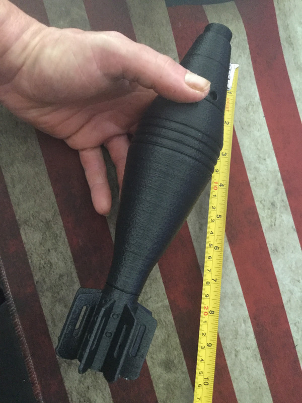 WW2 U.S. 60mm Mortar round Prop / replica m60 3D printed desk art gallery