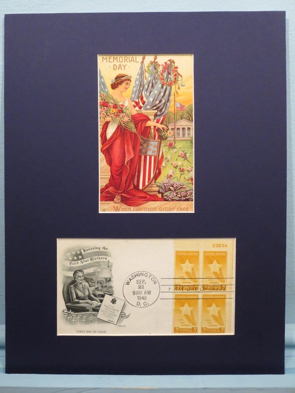 Honoring Memorial Day and Gold Star Mothers and 1948 Stamp First day Cover