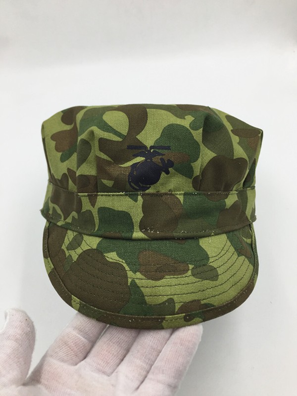 WW2 US ELITE ARMY PACIFIC CAMOUFLAGE OCTAGONAL FIELD CAP HAT gallery