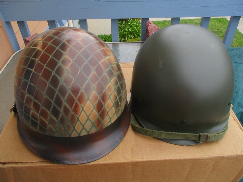 CUSTOM M-1 Helmet & Liner – WWII Vietnam War Korea Military Army trench art