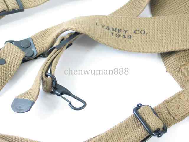 WW II 2 US ARMY STANDARD M1936 X EQUIPMENT BELT SUSPENDERS 1945 MILITARIA gallery