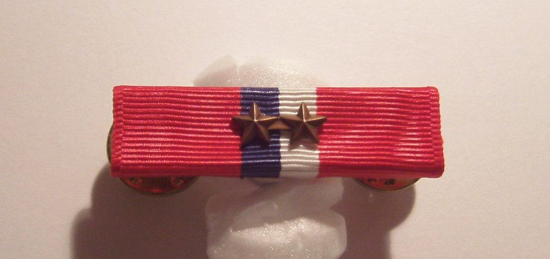 WW II Philippine Liberation Ribbon Bar with 2 BATTLE STARs