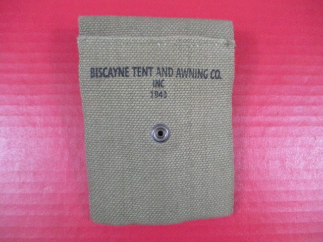 WWII Era US Army M1923 Canvas Magazine Mag Pouch for .45acp - Dtd 1944 - Repro gallery