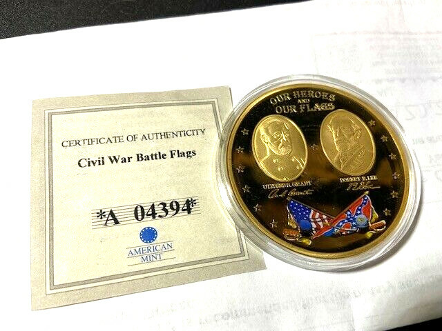 Our Heroes And Our Flags LAYERED IN 24K COIN