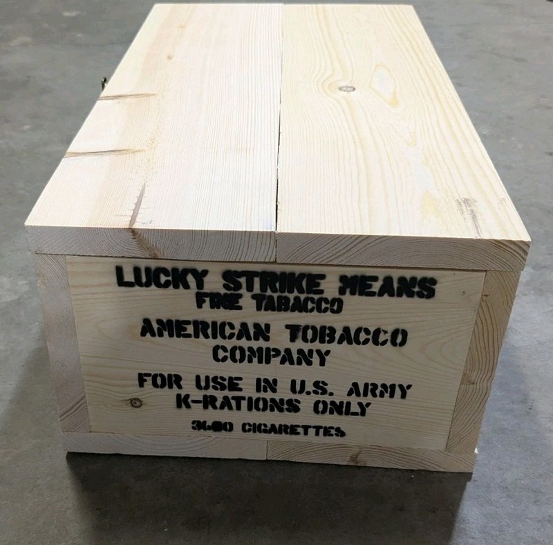 WW2 US Army Lucky Strike Wooden Crate - Replica gallery