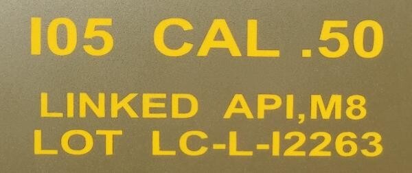 U.S. WWII .50 Cal. Ammo Box Stencil, – Stencil 004