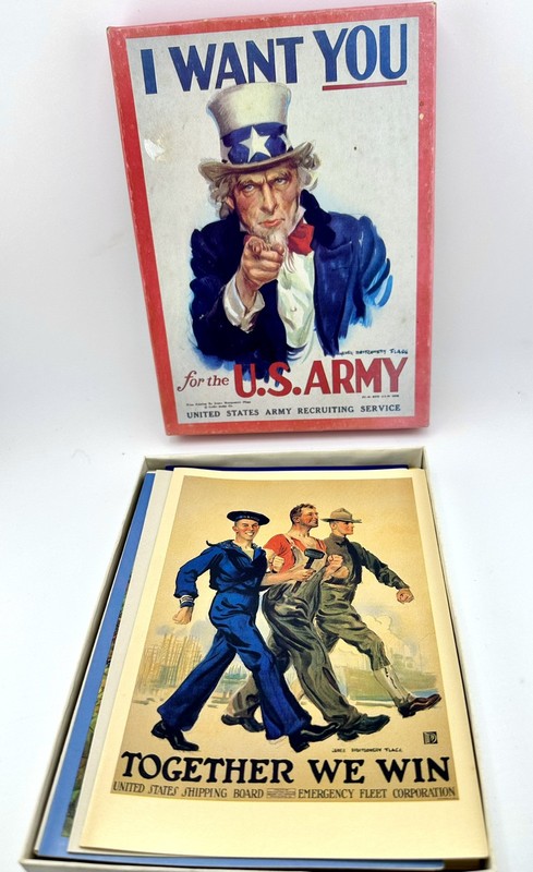 Uncle Sam WWII Poster Art 12 Armed Forces & More cards Set Awesome Ephemera gallery