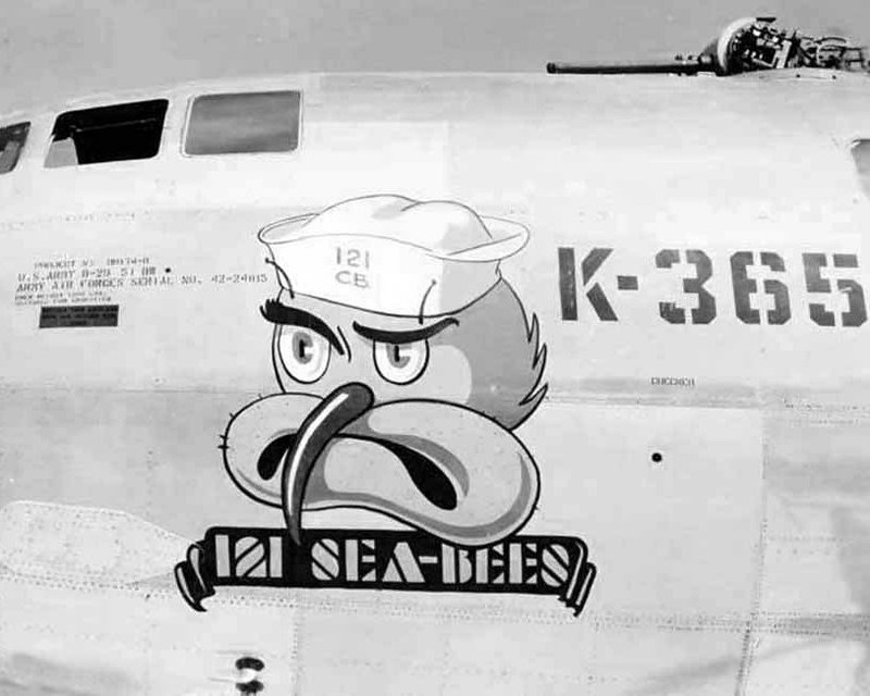 Boeing B-29 Superfortress Bomber “121 Sea Bees” Art WWII WW2 8×10 Photo 617c