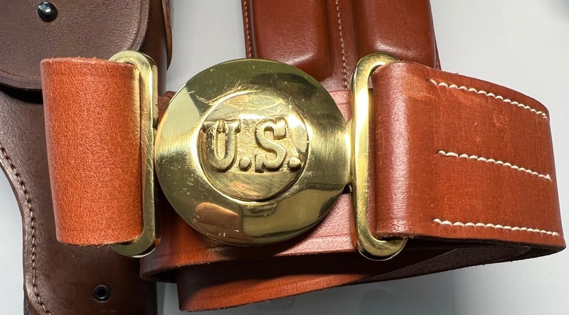 U.S. WW II STYLE 1911 HOLSTER , BELT & MAG POUCH. WINDLASS LEATHER REPRODUCTIONS gallery